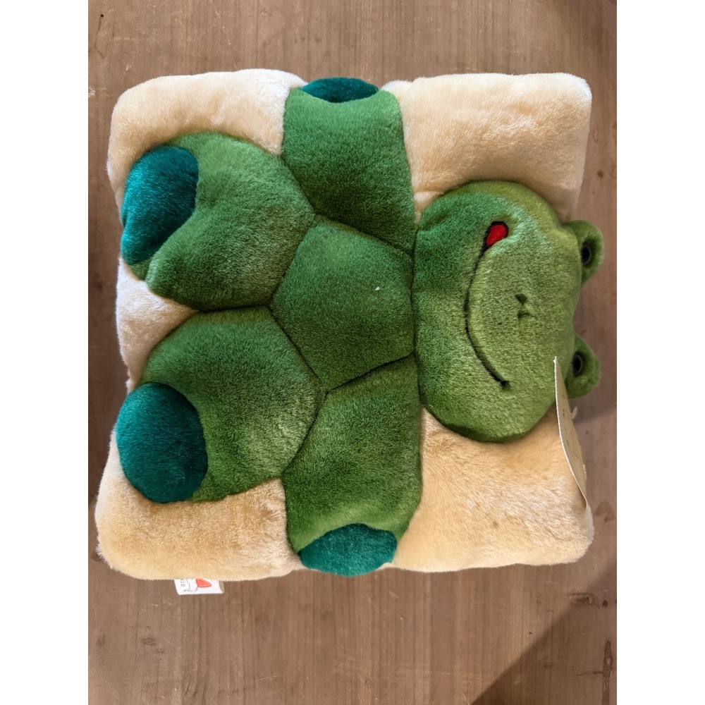TWIE Frog Plush Pillow Stuffed Animal Green Red Eyes Kids Toy